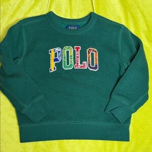 Polo by Ralph Lauren Kids Green Sweatshirt with Colorful Logo